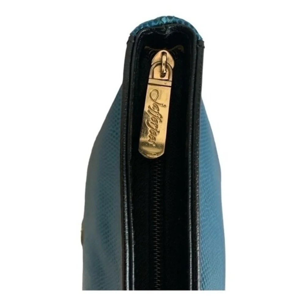 Jafferjees Turquoise Black Snake Skin Shoulder Crossbody Bag 10